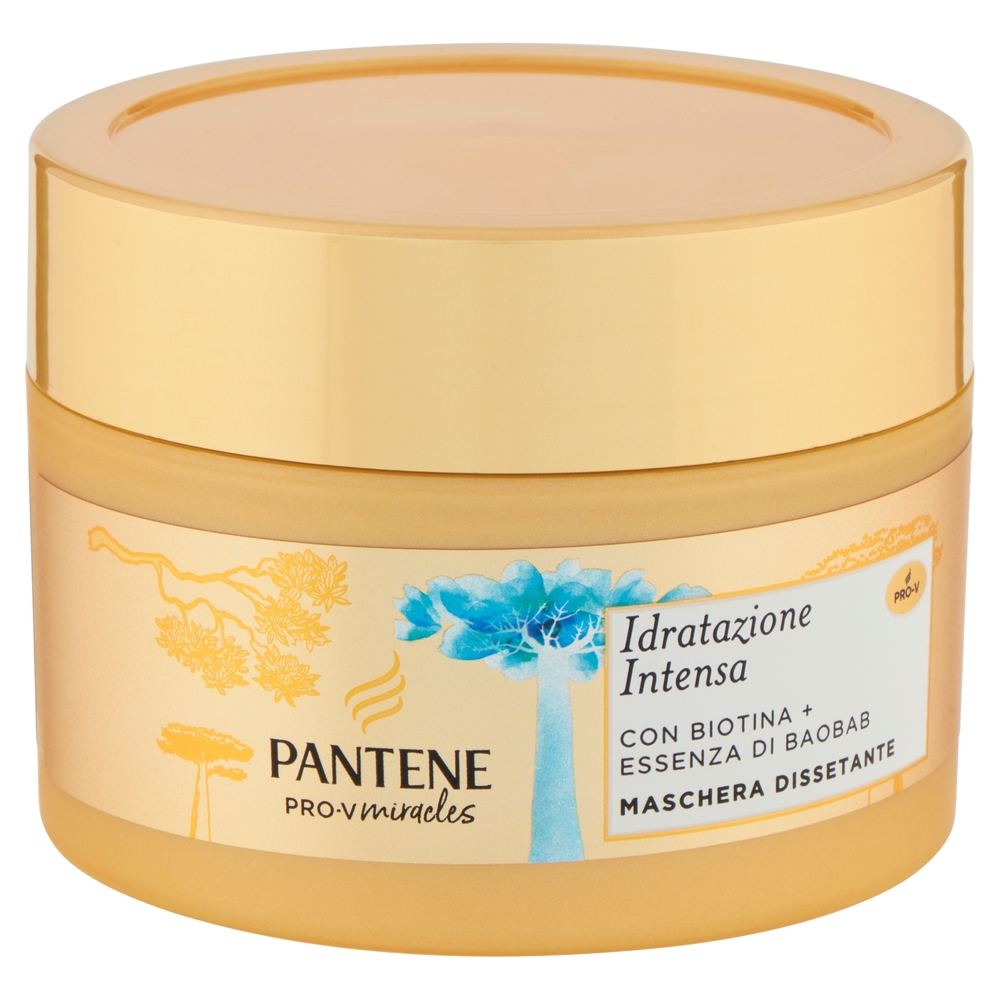Pantene Pro-V Miracles Idratazione Intensa con Biotina+Essenza di Baobab Maschera Dissetante 160ml